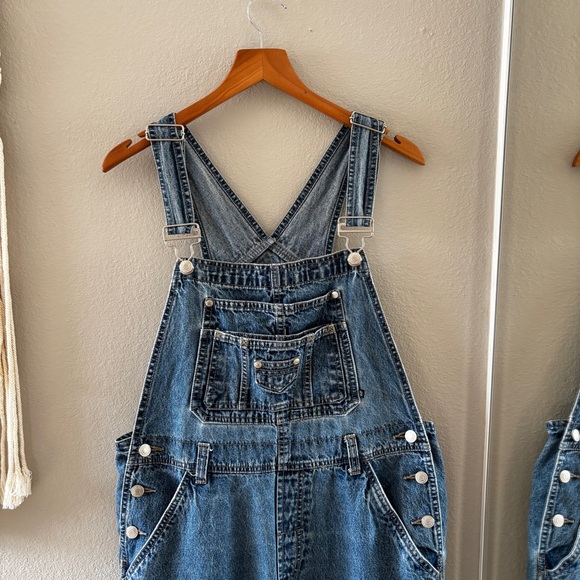 No Boundaries Classic Blue Denim Overalls - Picture 2 of 6